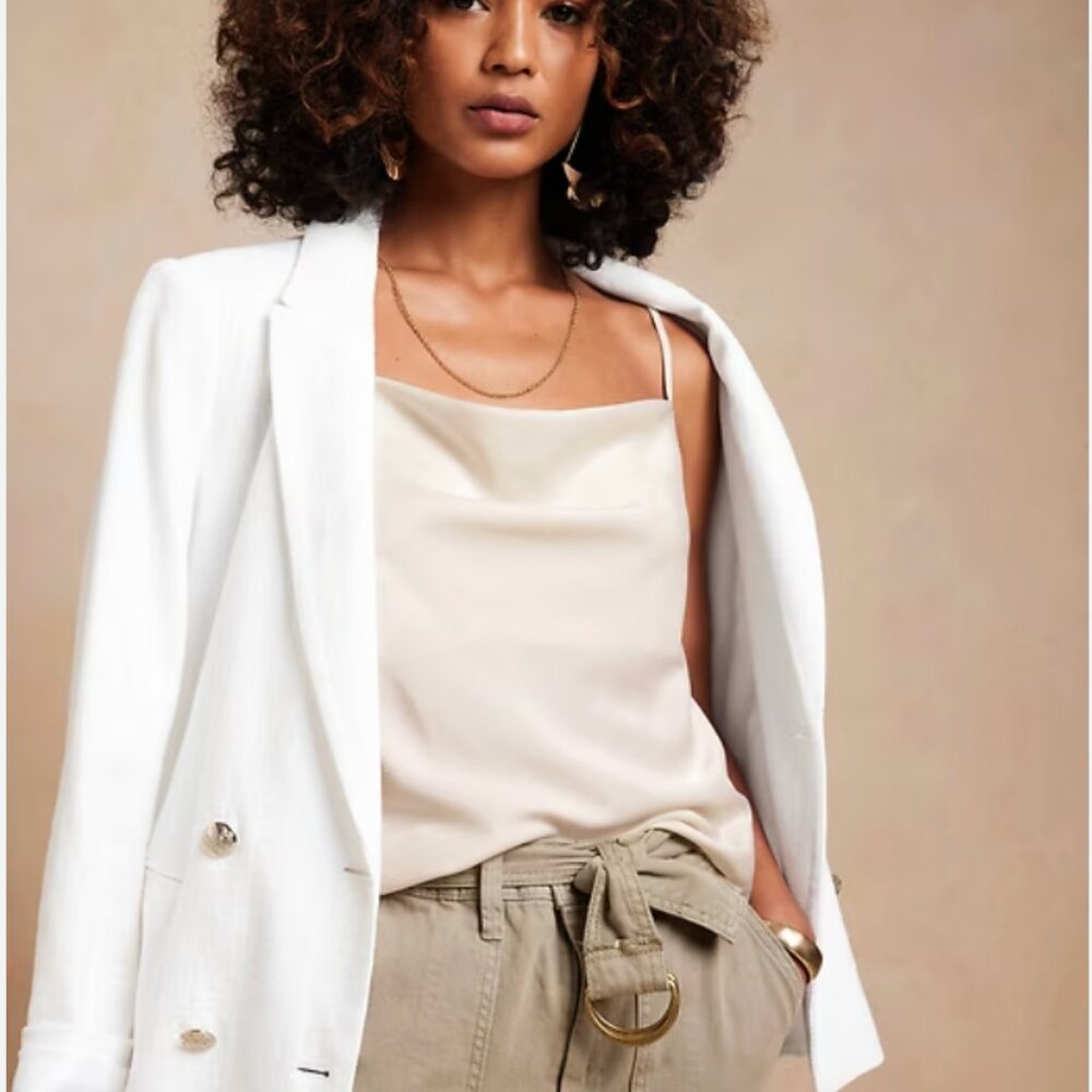Banana Republic Women's Satin-Inspired Cowl-Neck Camisole Top Size M